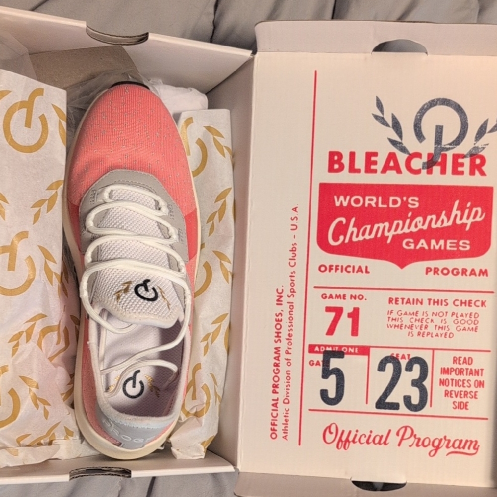 Women's Pink and White Athletic Shoes